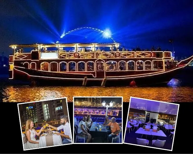 romantic boat dinner in dubai